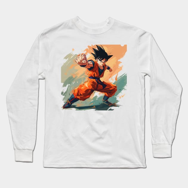 goku Long Sleeve T-Shirt by pokermoment